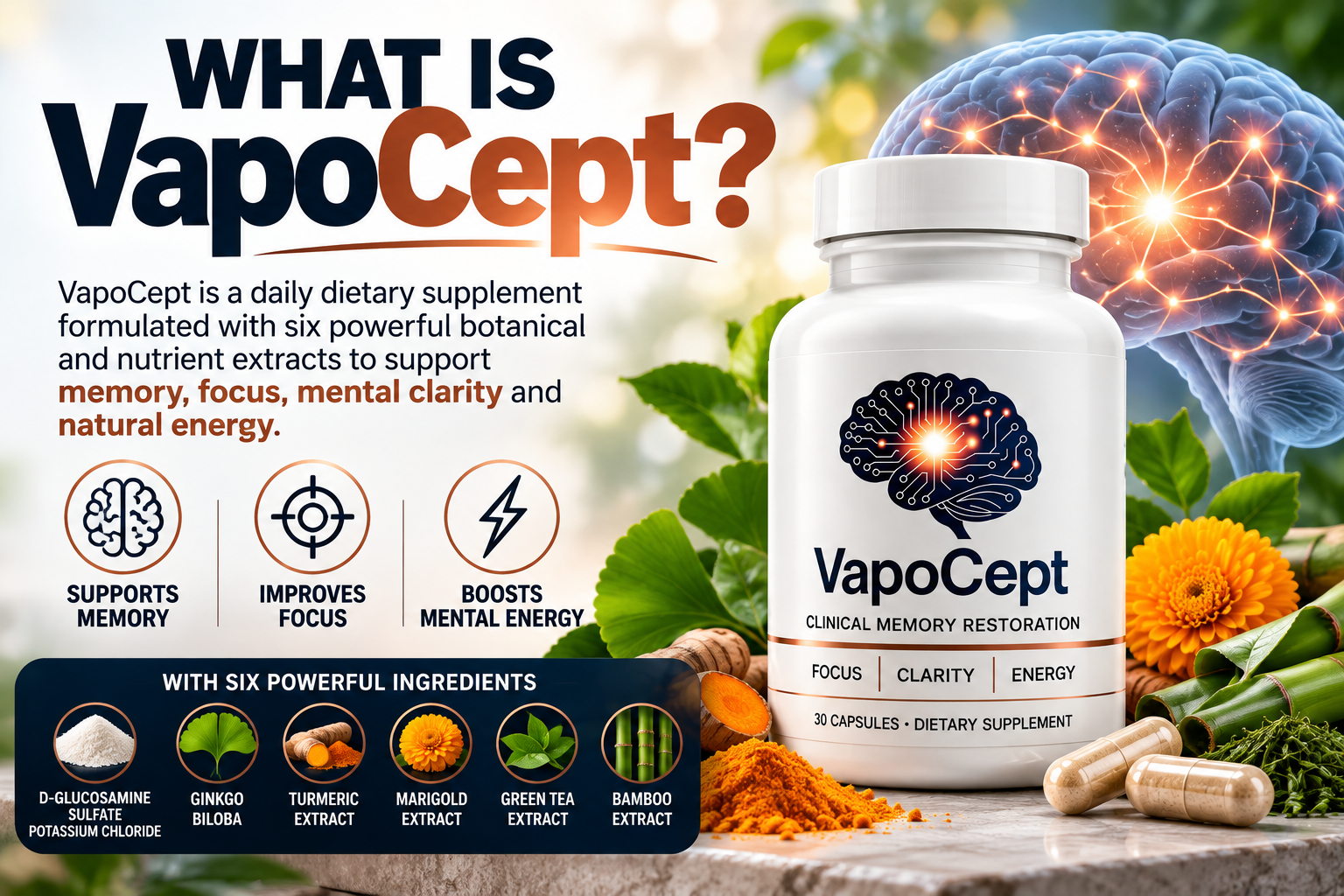 VapoCept once a day capsule for memory and focus, what it is