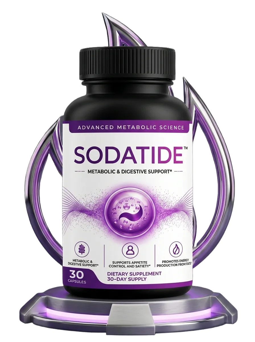 Sodatide gut health and metabolism capsule bottle